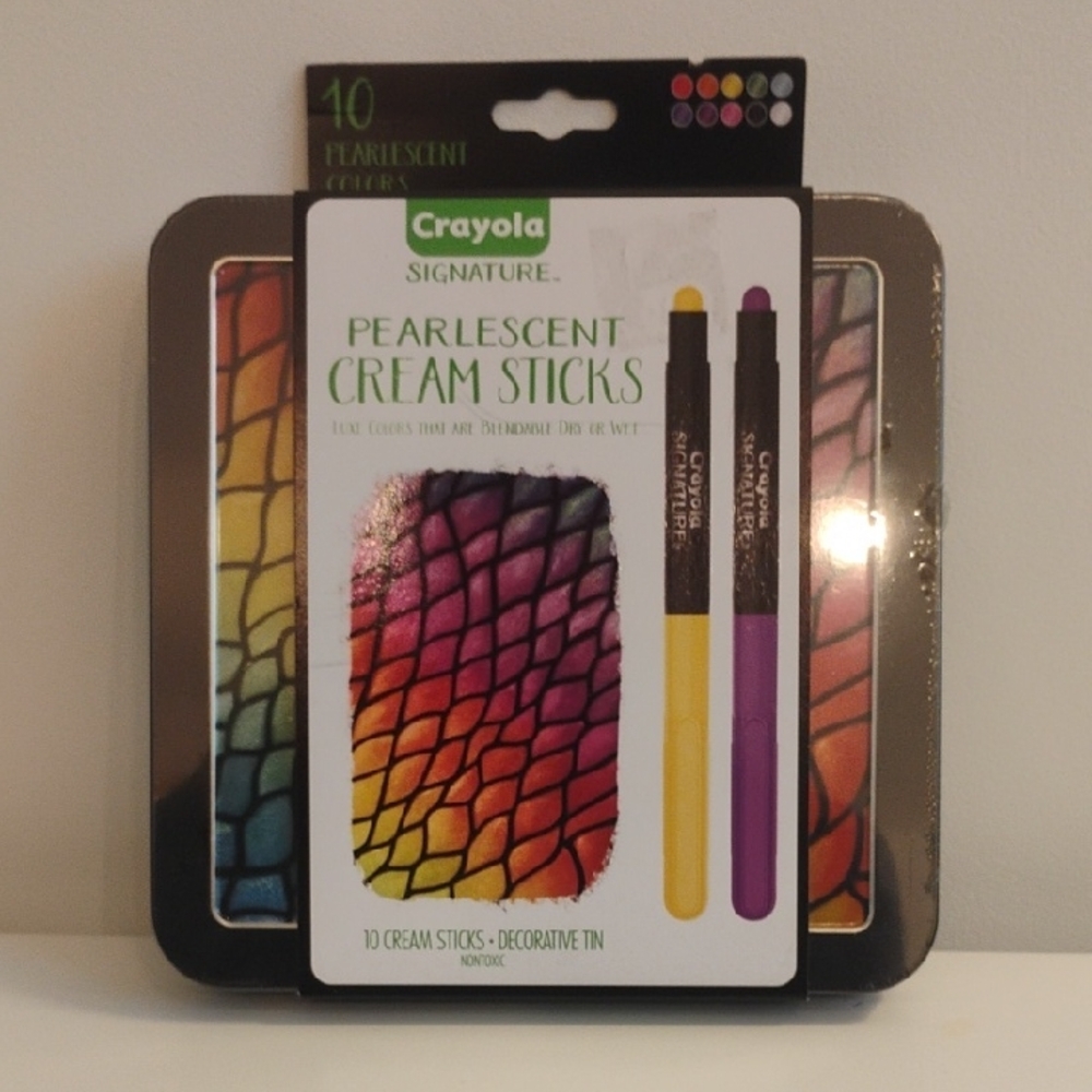 Crayola Pearlescent Cream Sticks Set- New